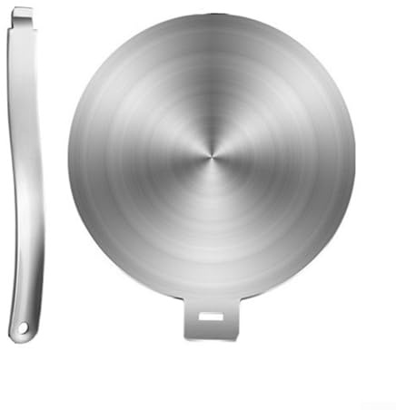 Piastra per diffusore di calore in acciaio inox, adattatore per piastra a induzione in acciaio inox, per piani cottura a induzione e cottura uniforme (28 cm)