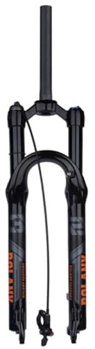 FKXSXAZ 120 mm fjäderväg bergsframgaffel, 27,5/29 tum fjädring luftgaffel legering skivbromsar snabbkoppling XC/AM tillbehör 1–1/8 tum