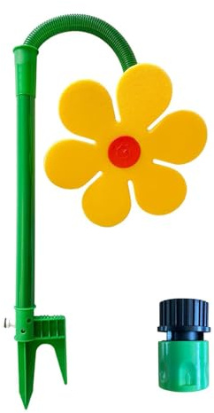 Crazy Daisy - Irrigatore d'acqua a forma di fiore, con adattatore da 1/2, girevole a 360°, per giardino danzante, strumenti di irrigazione per esterni per irrigazione in giardino per cani e animali
