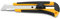 3 CLAVELES Cutter METÁLICO Nylon Profesional con RUEDA 16 CM. HOJA 18 MM-3 HOJAS 3C 00211, Acciaio, Amarillo Y Nergo, 21.58x6.58x34.58 cm