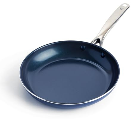Blue Diamond Cookware Diamond Infused Ceramic Nonstick 26 cm Frying Pan Skillet PFAS-Free Oven Safe Blue