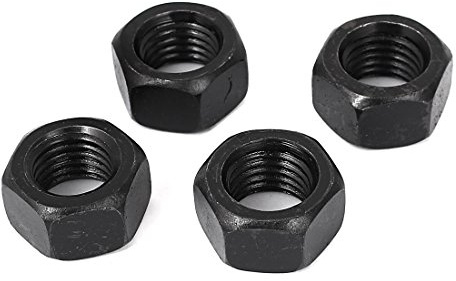 Aexit M20 Carbon Quality Parts Steel Grade 8 Hexagon Hex Nut Black 4pcs Model:47as204qo574