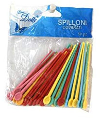 Les Colis Noirs LCN - Sachet 50 Pics a Bigoudis en Plastique - Pic Bigoudi Coiffure Cheveux - 923