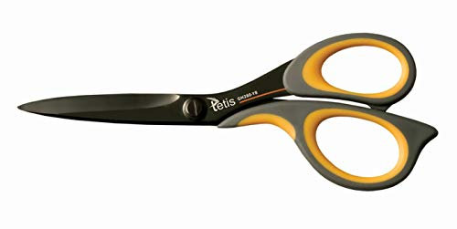 Yellow/Black Office Scissors 7 Inch 17.5 cm Soft Grip Universal Scissors Paper Scissors Stainless Steel Household Scissors All Purpose Scissors Quality Scissors Ergonomic Handle for Office School Home