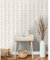 Chevron Brush Marks Wallpaper Taupe Holden 13041 - Taupe/Cream