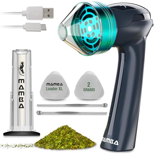 Mamba Grinders Electric Spice & Herb Grinder for the Kitchen. Easy to Use USB Rechargeable Grinder, 2g Gray
