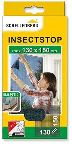 Schellenberg 3er Fliegengitter ELASTIC 130x150cm anthrazit