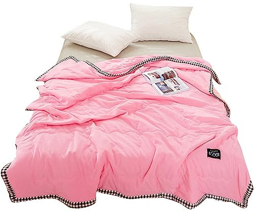 Uposao Edredón de verano, edredón de algodón lavado con aire acondicionado, ligero, transpirable, refrescante, suave y cómodo, edredón doble de verano para ropa de cama para el hogar, dormitorio, aire