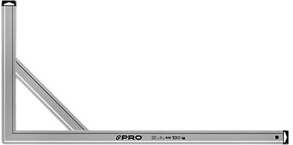 PRO Aluminium Anschlagwinkel Silber Eloxiert mit verstärkung und abgeschrägter Ecke - Die Härte 9 auf der Mohs Skala - Bauwinkel- Schlosserwinkel - Schreinerwinkel - Aluwinkel 50x100cm
