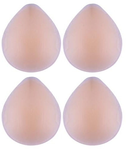 Amosfun 4 Pièces Autocollants De Protection des Parties Intimes des Femmes Coussinets en Silicone pour Femmes Adhésif en Silicone sans Tétine Gel De Silice Triangle Manquer Solide