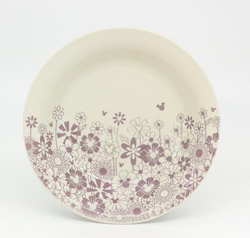 Disney 3309-23 Mickey Mouse Plate, Curry Plate, Pasta Plate, 8.3 inches (21 cm), Dishwasher Safe, Microwave Safe, Flower Flowers, Purple, Tableware, Miscellaneous Goods, Made in Japan