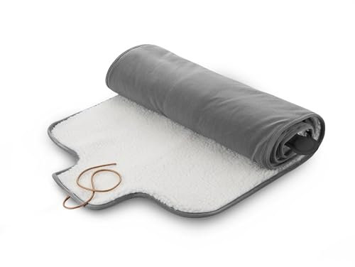 Medisana OL 800 Outdoor Wärmedecke, kabellose Heizdecke mit 3 Temperaturstufen für unterwegs, mit weichem Flauschigen Material, kompakt aufrollbar und mit Aufbewahrungsbeutel