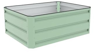 Garden Life Outdoor Metal Raised Planter Bed Kit, Galvanised Steel Powder Coated Metal Trough Grow Box for Vegetables, Plants, Flowers & Herbs (L80xW60cmxH30cm)