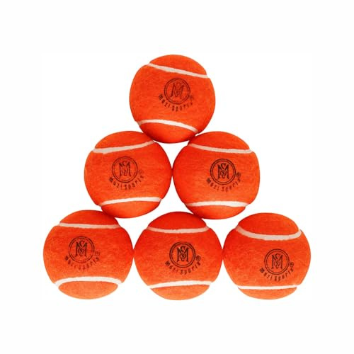 Mozi Sports Balles de tennis de cricket en caoutchouc lourd pour jeu de cricket, poids 120 g (orange)