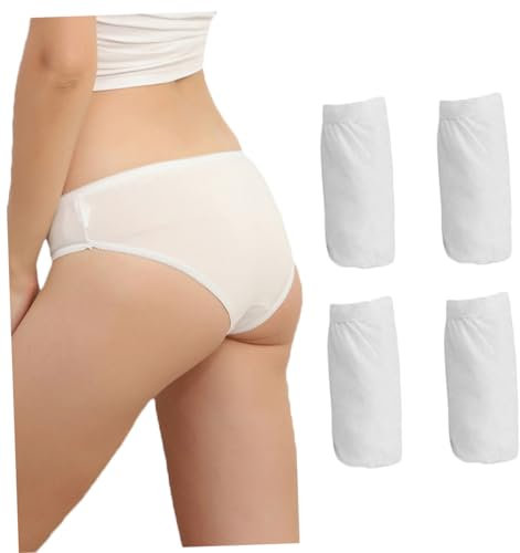 DEARMAMY 4pièces Culottes Jetables pour Femmes Slips Jetables Respirants sous-vêtements de Grossesse Lot de XL