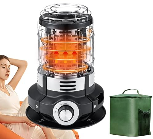Calentadores de patio para uso en exteriores,Calentador exterior, Quemador de camping portátil, Calentador eléctrico para Patio, estufa portátil de calentamiento rápido de 1500W para invernadero, tien
