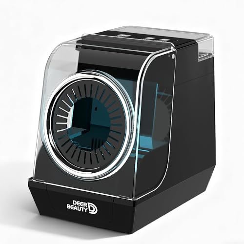 DEER BEAUTY Limpiador automático de cepillo de pelo, con sensor infrarrojo y niebla ultrasónica, limpieza profunda de 15 segundos para pala, redondo, cepillos de ventilación, máquina profesional de