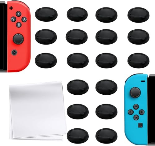 Confezione da 20 cappucci di ricambio per joystick Switch per controller, cappucci per joystick Steam Deck, impugnature in silicone per il pollice, cover analogiche in silicone, compatibili con Ninten