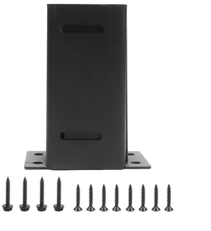 Kit de base de poste ajustable para postes de madera, se adapta a soportes de buzón de 3 5 a 4 pulgadas de diámetro (2 piezas)