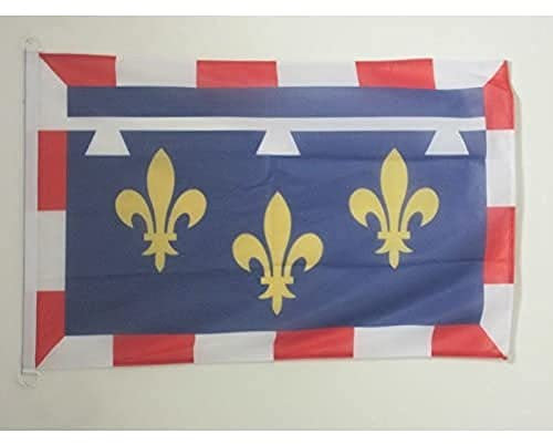 AZ FLAG - Drapeau Centre Spécial Extérieur - 90x60 cm - Pavillon Nautique Centriste - France En Maille Bloquée Avec Anneaux Plastiques Intégrés - 80g