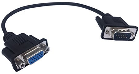 Cerrxian Câble d'extension VGA SVGA 15 broches HD15 mâle vers femelle 0,3 m