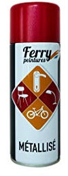 Bombe de peinture Rouge métallisé - 400ml - Qualité Professionnelle - Ferry