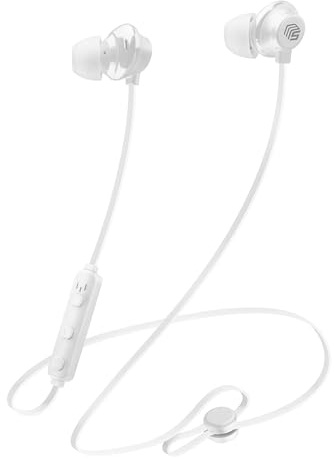 Music Sound | Bluetooth EARPHONES | Universellt Bluetooth-headset med fjärrkontroll - 6 timmars batteritid - vit