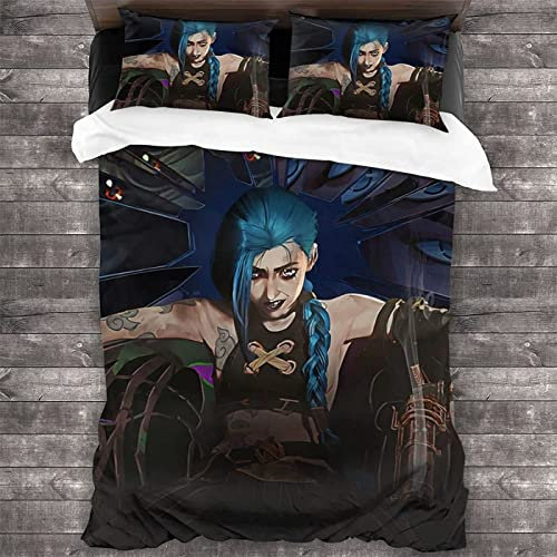 Kinder Bettwäsche 135x200cm Bettdecken Bezug & Kissenbezug 80x80cm Schlafzimmer dekorative Bettwäsche-Sets Arcane Bettbezug (Single 135x200, Jinx5)