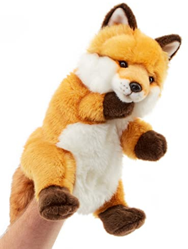 Uni-Toys - Marionnette Renard Roux Classique – 28 cm (Hauteur) – Poupée en Peluche, Renard – Peluche