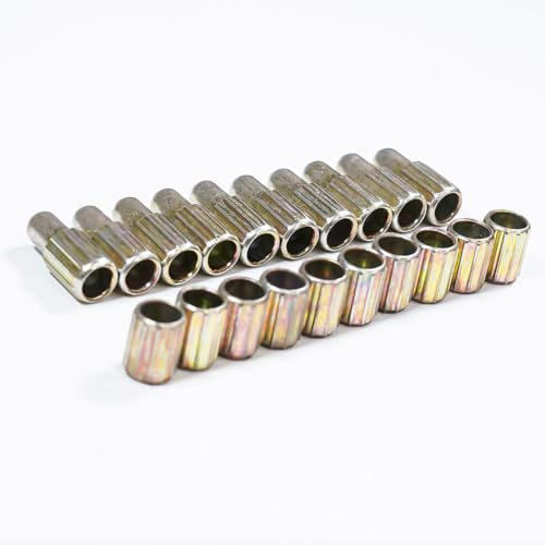 set 20 pezzi 10 Perni Guide per Tavolo Allungabile - Estensione Tavolo, Perno Guida Connettore - Ferramenta per Mobili con Alta Protezione Superficiale, Diametro 6mm Lunghezza 11mm (kit405)