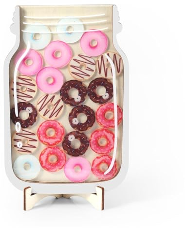 Tarro de Recompensas, Magnetic Reward Jar Personalizado Tarro de Recompensa en Forma de Donut para el Hogar Niños Estudiantes Tablero de Recompensas Por Comportamiento Positivo