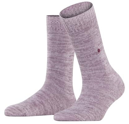 Burlington Knittingham W So lana algodón estampados 1 par, Calcetines Mujer, Morado Sephia Dust 6328, 36-41