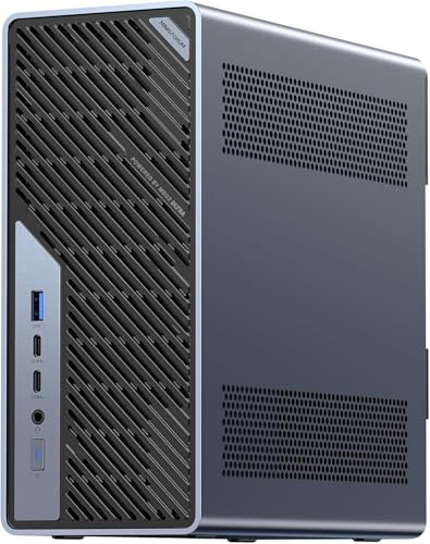 MINIS FORUM MS-02 Ultra Workstation Mini PC, Intel Core Ultra 9 285HX (24C/24T, up to 5.5GHz),PCIe 5.0 x16, 4× DDR5(ECC), 4× M.2, USB4 v2, Dual 25GbE+10GbE+2.5GbE(vPro), Wi-Fi 7,Barebone ohne RAM/SSD