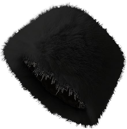 Trapper hatt varm vinterhatt furry plysch hattar fiskarhatt hinkhattar för kvinnor 2024 polismössa, svart, one size
