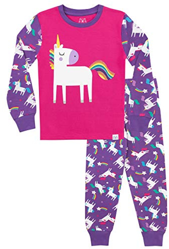 Harry Bear Girls Unicorn Pyjamas Snuggle Fit Multicoloured Age 4 to 5 Years