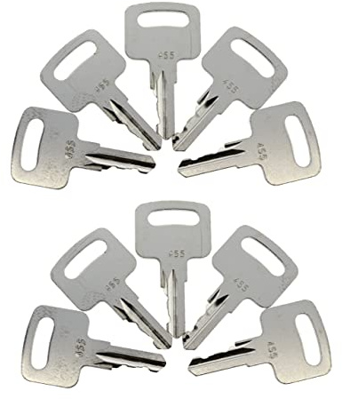 JEENDA (10) Ignition Keys 455 for Scissor Lift Boom Lifts Genie Skyjack Terex Snorkel Manlift Upright