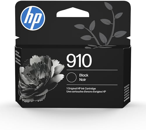 HP 910 Black Ink Cartridge | Works with OfficeJet 8010, 8020 Series, OfficeJet Pro 8020, 8030 Series | Eligible for Instant Ink | 3YL61AN