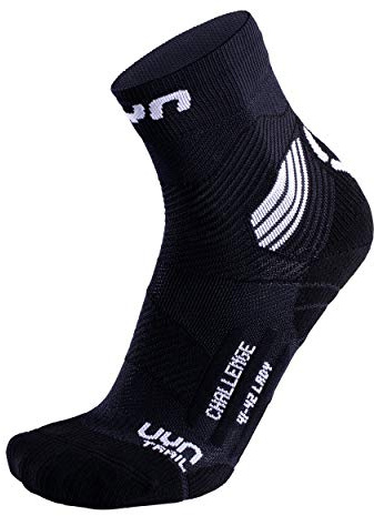 UYN Damen Run Trail Challenge Socke, Black/White, 30 EU