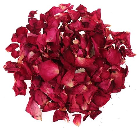 AMPUTEE Pétalos de Rosa Secos Naturales, 50g, Mesa de Ducha for Fiesta de Boda, Confeti, decoración del hogar, pétalos de Hojas de Rosa biodegradables