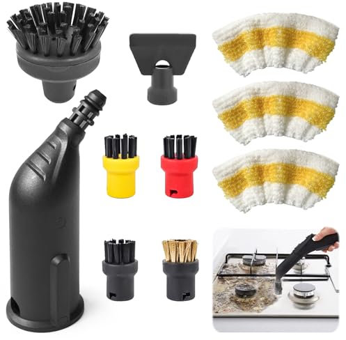 10 Stück für Kärcher Dampfreiniger Zubehör Easyfix SC1 SC2 SC3 SC4 SC5 Zubehör Rundbürstenset Düse Rundbürsten Bürste Dampfreiniger Ersatzteile