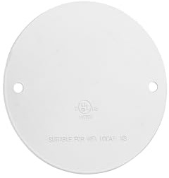 Sealproof Round Metallic Blank Weatherproof Outlet Cover, UL Listed, White