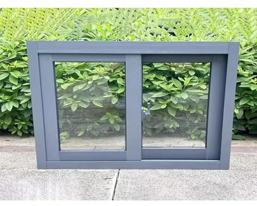 Ventana De Repuesto para Sótano De 12, 14, 16, 18 Y 20 Pulgadas De Alto con Mosquitero, Ventana Corrediza De Aluminio Resistente para Sótano, Baño, Cobertizo, Gallinero, Casa De Juegos, Color