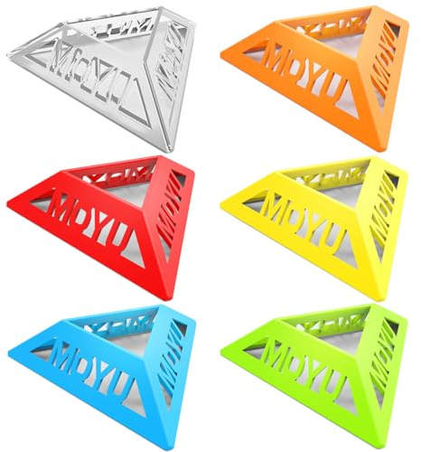 Oostifun Set of 12pcs 6 Cube Base Mini Frames Puzzles Display Pedestal Stand Triangle Cube Pedestal Holder