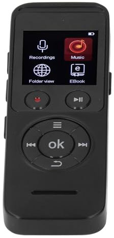 Ljudinspelare, gigiciell röstaktiverad inspelare med uppspelning Bluetooth 5.2 MP3 -brusreducering Portabel inspelningsenhet med 8 GB -lagring lämplig för föreläsningsmöten