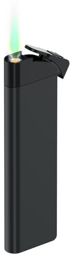 Lzzuid Windproof Jet Flame Turbo Torch Lighter Butane Refillable, Green Flame (Sold Without Gas)