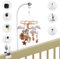 Mobile Halterung für Babybett, Multifuntional 68cm Mobile Halter Wickeltisch, Flexibel Klammernhalter für Aufhängung Windspiele/Spielzeuge, Universal Babyphone Halter, Handy Halter Babybett Zubehör