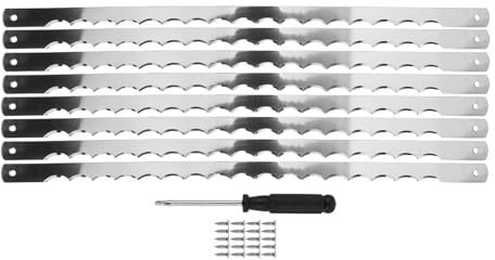 LAPYAPPE 1 Ensemble Set de Lames de Couteau à Acier Inoxydable avec Vis et Tournevis Lames de Remplacement pour Scie à Dentelée Outil de Découpe pour Pâtisserie et Boulangerie