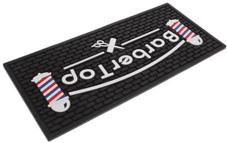 SHINEOFI Tapis Magnétique Noir en Pvc Résistant la Chaleur pour Poste de Coiffure Professionnel, Support Antidérapant pour Peignes et Ciseaux en Salon de Beauté