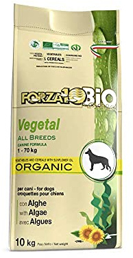 Forza10bio, Crocchette vegetali con alghe per cani di tutte le taglie bio, 10kg