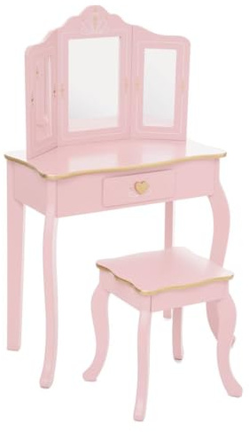 Atmosphera - Sissi barnsminkbord och pall - rosa